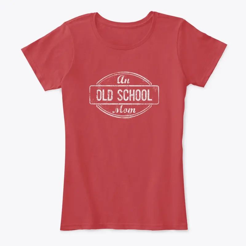 An Old School Mom White Logo