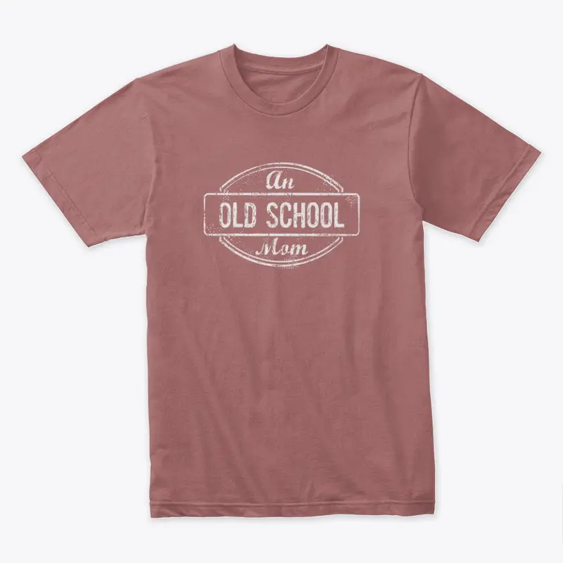 An Old School Mom White Logo